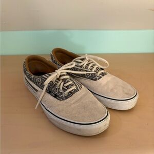 Vans Suede Beige and Black Patterned Sneakers